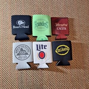 6 Pack Assorted Can Coolers Can Koozies Collectible